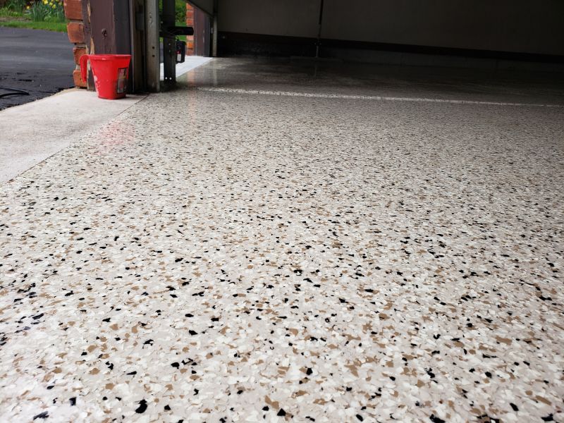 Speckled Garage Floor Painting in Annapolis, MD